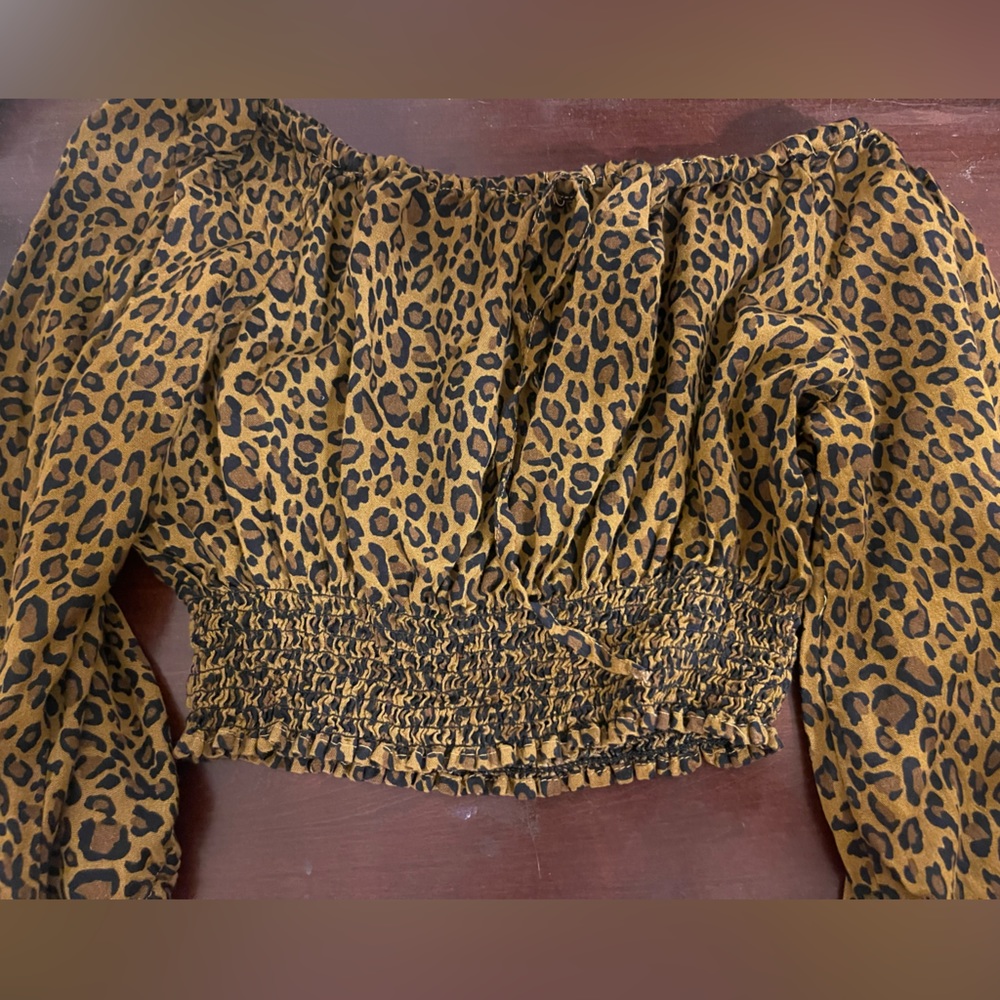 Cheetah print crop top